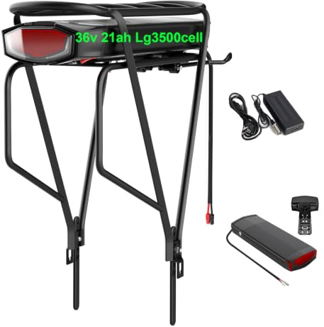 36V 48V 52V E-Bike-Akku mit Gepäckträger für 250 W, 500 W, 750 W, 1000 W E-Bike Bafang Drive