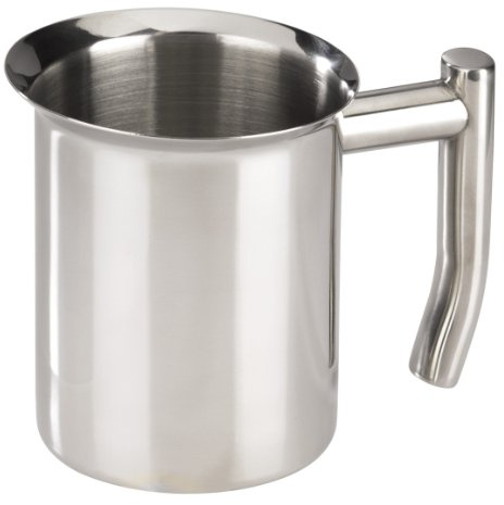 Xavax Milchkännchen zum aufschäumen von Milchschaum, Edelstahl, Silber, 400 ml