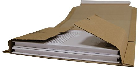 Universal Wickelverpackungen für DIN A4 aus Wellpappe Karton Gr. 302x215x20-75mm (PS.305) (50)