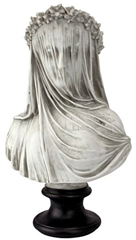 Design Toscano die verschleierte Jungfrau Büstenstatue, Maße: 22,8 cm x15,2 cm x35,5 cm