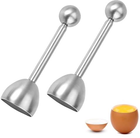 2 Pcs Eieröffner Mit Kugel, Eierköpfer Aus Edelstahl Werkzeug | Für Harte Und Weiche Eier, 38mm