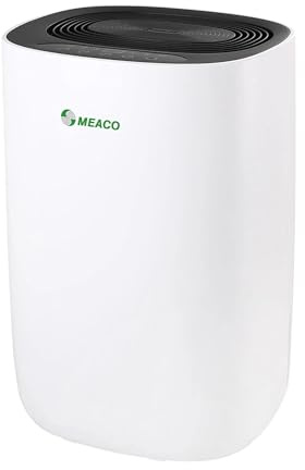 Meaco Ultra Leiser 10L Entfeuchter - MeacoDry ABC Energieeffizienter Elektrischer Entfeuchter – Hält Zimmer trocken und entfernt Nässe und Kondensat im Zuhause, Schwarz