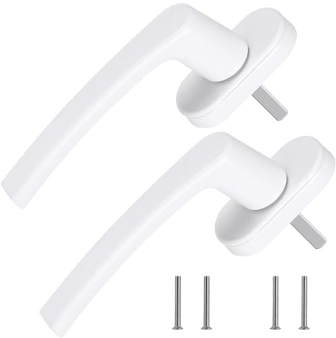 Flintronic Fenstergriff Aluminium, 2 Stück Kindersicherung, Schlüsselloses Fensterschloss, Fenstergriffe, Sicherheitsfenstergriff in Stiftlänge 35mm, Türgriffe für Fenster Terrassentüren Balkontüren