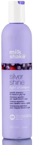 milk_shake | Silver Shine Light Shampoo 300 ml, Spezielles Anti-Gelb-Zart-Shampoo für blondes oder graues Haar, mit violettem Pigment, Made in Italy