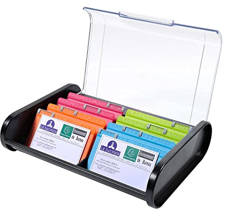 Exacompta 68198D Visitenkartenbox (für 400 Visitenkarten) 1 Stück schwarz