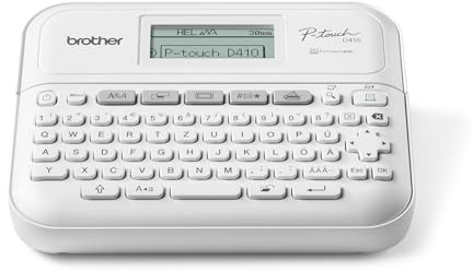 Brother PT-D410 Beschriftungsgerät für das Homeoffice und Büro (für 3, 5 bis 18 mm breite TZE-Schriftbänder, bis zu 20 mm/Sek. Druckgeschwindigkeit) weiß