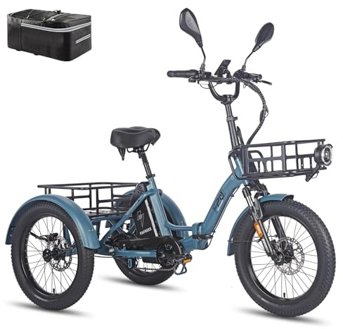 Fafrees F20 Mate Elektro Dreirad Fahrrad 21AH COC [ Offiziell ] E Bike Mountainbike 180KG, Damen Ebike Herren 48V, Elektrofahrrad E Dreirad fr Erwachsene 20 Zoll, 3 Rad Fahrrad Elektrisch