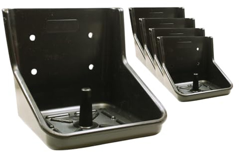 ERPINA® 5er Pack Lecksteinhalter Pferd schwarz - für 10 kg Lecksteine ohne scharfe Kanten - stabiler Salzsteinhalter bruchsicher aus Kunststoff für Pferde, Rinder, Wild - für Hof & Stall