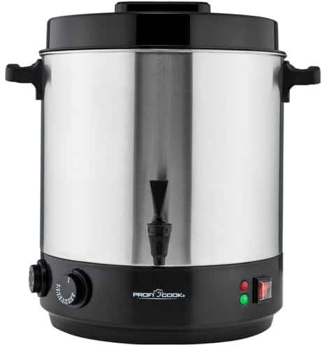 ProfiCook® 2in1 Heißgetränke- & Einkochautomat | 32L Tank | Warmhaltefunktion | Timer | 2100W | 30°C - 100°C | Einkochtopf Edelstahl | Heiß-Getränkespender mit Ablaufhahn | PC EKA 1283