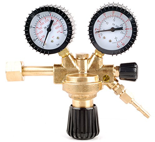 aleto Gas Druckminderer Absperrventil Argon CO2 MIG MAG WIG Schutzgas SchweiÃŸgerät