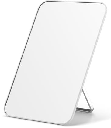 OMIRO Desktop-Make-up-Spiegel mit Ständer und Haken, Kleiner Kosmetikspiegel für Duschrasur, tragbarer Faltbarer Reisespiegel