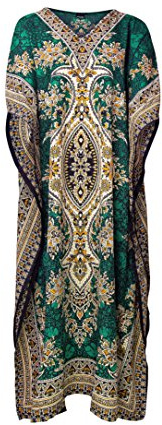 RubinaKapoor RK Essentials | Tribal Ethnic Print Lange Kaftan | Übergröße
