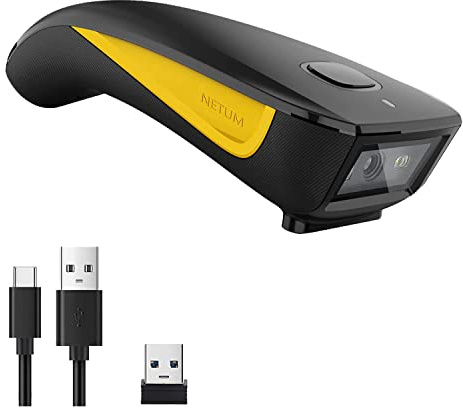 NETUM C750 Wireless Barcode Scanner Bluetooth Kompatibel Kleine Tasche USB 1D 2D QR Code Scanner für Inventar, Barcode Image Reader für Tablet iPhone iPad Android iOS PC POS.