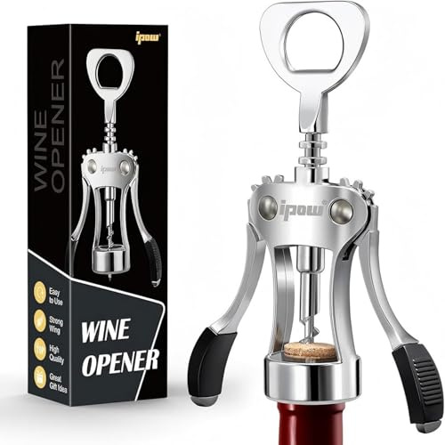 Ipow Edelstahl Rotwein Bierflaschenöffner Flügelkorkenzieher