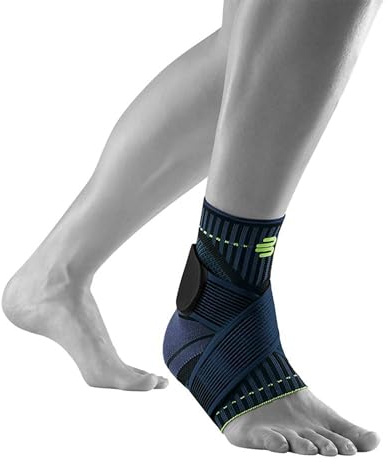 BAUERFEIND Sprunggelenkbandage „Ankle Support“ Unisex, 1 Sprunggelenk Bandage für Sport wie Fußball, Fitness und Joggen, Kein Umknicken durch Knöchelbandage, Schwarz, M
