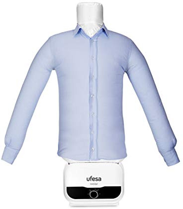 Ufesa SV1200 Automatischer Hemdenbügler, Bügelpuppe, Bügelautomat für Hemden, Blusen un T-Shirts, Beseitigt Falten und neutralisiert Gerüche, einstellbare Größen,Timer ab 30 min bis zu 3 Std, 1200W