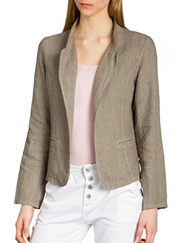Caspar BZR004 kurzer Damen Leinen Sommer Blazer