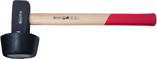 Connex Plattenverlegehammer, Rot, Schwarz, mit Holzstiel Aus Hickory, mit Austauschbarem Gummi Schlagkopf, COX622256
