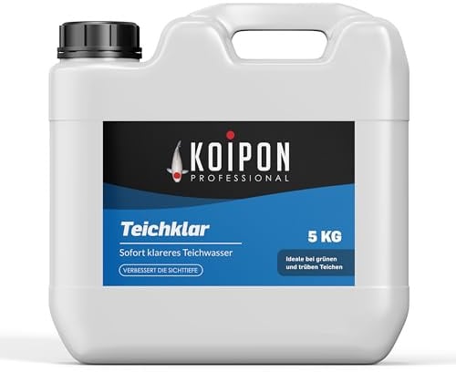 KOIPON Teichklar 5L Teichwasseraufbereiter für klares Teichwasser | Teichklärer gegen Schwebealgen, grünes und trübes Wasser | Reduziert Phosphat und Schwermetalle