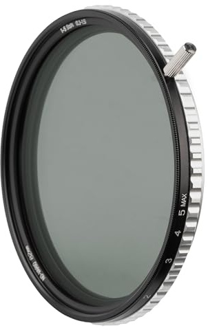NiSi 67mm True Color Variabler ND Filter 1-5 Blenden (ND2-ND32) VND Vario ND Neutral Graufilter, Optisches Glas mit Multi-Nano-Beschichtung