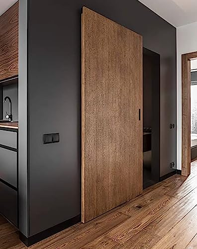 Porte Italiane, Unsichtbare Schiebetürschiene MAGICAL 1200, Tragkraft 80 kg, für Holzschiebetür vor der Wand von 80 cm bis 120 cm Breite, Kit mit Mechanismus, Zubehör und Führung