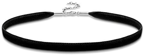 THOMAS SABO Choker 925er Sterlingsilber, Samt Schwarz