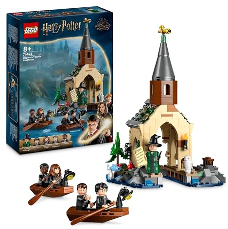 LEGO Harry Potter Bootshaus von Schloss Hogwarts Spielzeug-Modell für Kinder, beinhaltet 2 baubare Boote und 5 Mini-Figuren, Geschenk für Mädchen, Jungs und alle Fans ab 8 Jahren 76426