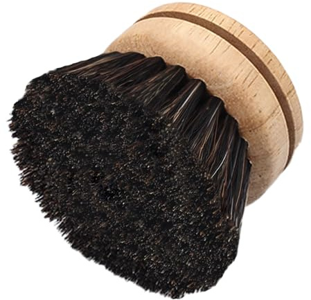 Pilzbürste,Gemüsebürste,Kartoffelbürste,Küchenbürste,Abwaschbürste,Austauschbare Bürstenköpfe,Natürlichem Pferdehaar,Weich und sanft,für Geschirr,Pfannen,Waschbecken,Gemüse,1 Stück