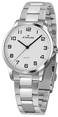 Atrium Damen-Armbanduhr sehr deutlich silberfarben Quarz Stahlband A37-30