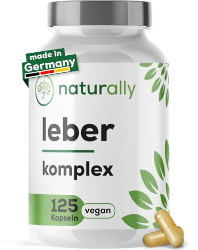 naturally Leber Komplex - Mariendistel Kapseln mit Cholin, Artischocken, Löwenzahn, Desmodium, vegan, Leberkur