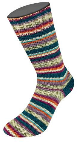 LANA GROSSA Landlust die Sockenwolle | Garn aus Merinowolle in verschiedenen Farben | Handstrickgarn aus 80% Schurwolle (Merino) & 20% Polyamid | 100g Wolle zum Stricken & Häkeln | 420m Garn FB710