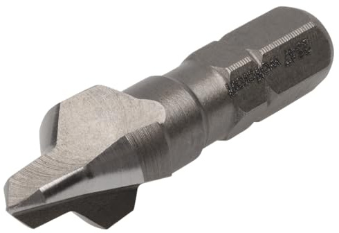 wolfcraft Bohrsenker, Sechskant-Schaft Ø 4-10 mm I 2547000 I 2-in-1-Funktion zur Vorbereitung von Verschraubungen in Holz und Kunststoff