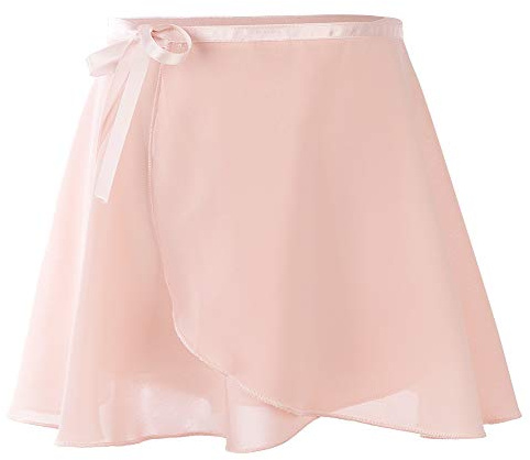 Ballettrock Mädchen Chiffon Ballett Wickelrock Tanzrock Verstellbare Taille Krawatten Ballett Rock Damen