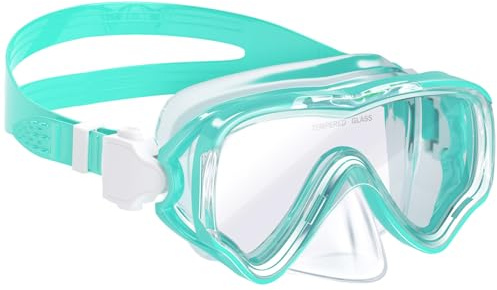COOLOO Taucherbrille Kinder, Schwimmbrille Kinder 4-16 Jahre, Schnorchelmaske für Jungen Mädchen Jugendliche, Tauchmaske mit Nasenabdeckung 180° Panorama HD Anti Nebel Anti-Leck