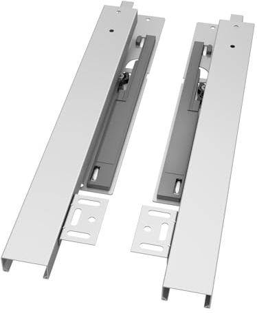 VADANIA Unterflurführung Bodenmontage 500mm, Soft Close, #BK54, 1 Paar | 40 kg Tragkraft, 3-facher Vollauszug, unsichtbare Schubladenführungen, Bodenmontage & Bodenstütze