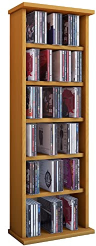 VCM Regal DVD CD Rack Medienregal Medienschrank Aufbewahrung Holzregal Standregal Möbel Schrank Möbel Farbwahl Vostan