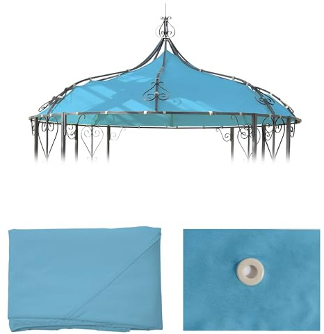 Mendler Ersatzbezug für Dach Pergola Almeria Ø 3m - türkis | Pavillon