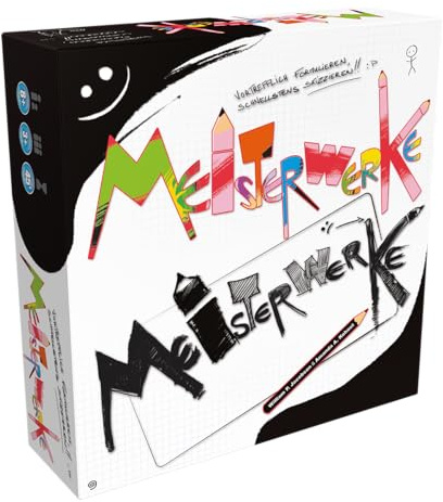 Asmodee, Meisterwerke, Kreatives Partyspiel, Deutsch | Lustiges Zeichenspiel für 3+ Spieler, 45 Minuten, Nominiert zum Spiel des Jahres 2010, Brettspiel ab 8 Jahren
