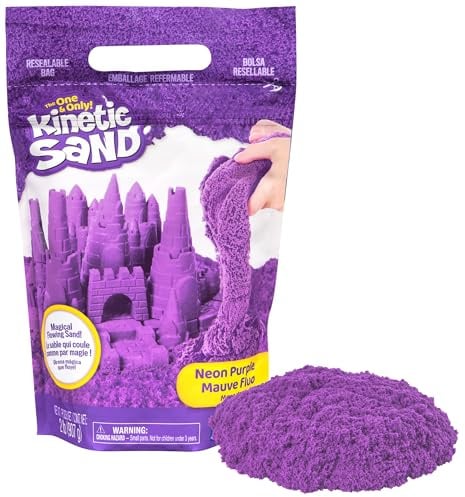 Kinetic Sand 907 g Lila im Beutel - original kinetischer Sand aus Schweden für kreatives Indoor-Sandspiel, erfüllt alle gesetzlichen Anforderungen, fördert die Feinmotorik, für Kinder ab 3 Jahren