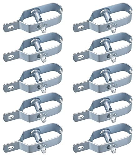 10 Stück Drahtspanner verzinkt, Maschendrahtzaun Spanndraht, Zaunspanner, Drahtzaun Spanner für Garten Spanndraht Wildzaun Forstzaun Weidezaun Knotengeﬂechtzaun (silbrig)