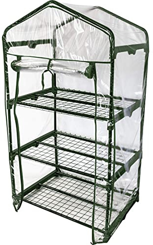 Windhager Balkon Frühbeet Folien-Gewächshaus für Kräuter, Tomaten & Co 68x49x128cm transparent