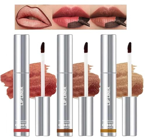 Abnehmbares Lip Liner Set 3 Farben Peel lip liner Longwear und Pigmentierte Lip Pencil Peel Off Lip Stain