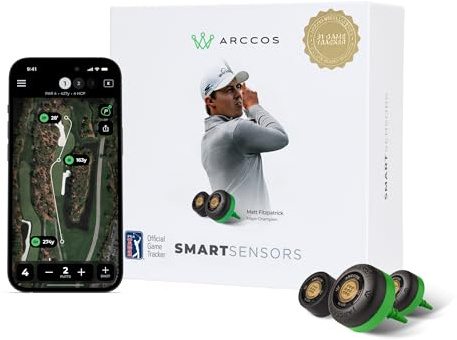 Arccos Smart Sensors (Gen 4): Automatisches Golfspiel-Tracking-System, A.I. Powered GPS Entfernungsmesser & Smart Club Distanzen