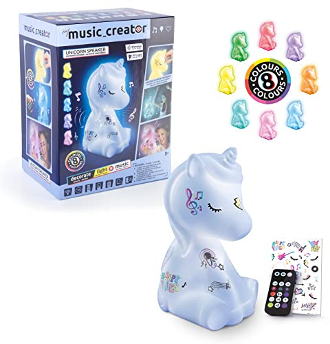 Canal Toys Einhorn-Lautsprecher, kompatibel mit Apple und Android, wiederaufladbar, 8 Leuchtmodi, perfekt für Kinderpartys, großer Komfort, 30 cm hoch, für Kinder ab 6 Jahren