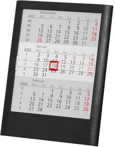 Tischkalender/Wandkalender 2026/2027 schwarz