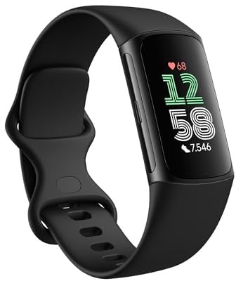 Google Fitbit Charge 6 Aktivitätstracker enthält ein 6 monatige Premium Mitgliedschaft, 7 Tage Akkulaufzeit, Google Wallet und Maps