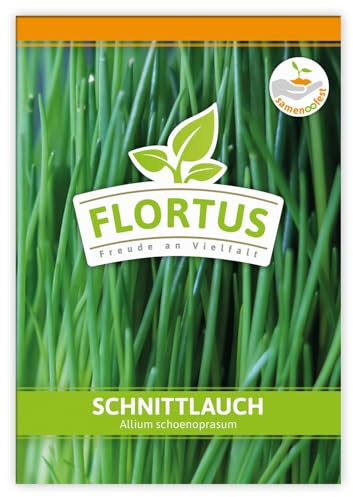 FLORTUS Schnittlauch | Kräutersamen | Schnittlauchsamen | Samen zur Anzucht für Garten, Balkon, Küche & Fensterbank