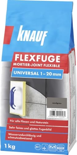 Knauf Fugenmörtel Flexfuge Universal 1-20 mm sandgrau 1 kg Fugenmörtel