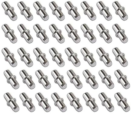 40 Bodenträger Duplo 5 mm mit Ring für Bohrung Einlegeboden Halter Regalbodenträger Regalstifte 15 mm x 5 mm Fachträger für Einlegeböden Bretthalter Regalbretthalter Fachbodenträger Rostfrei