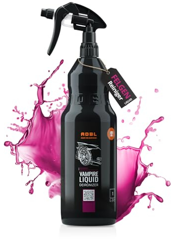 ADBL Vampire Liquid (1L) - Hochwirksamer Flugrost und Felgenreiniger für Lack und Felgen - Maximale Haftung und längere Wirkung - pH-neutral und sicher für alle Oberflächen, Starker Wirkindikator